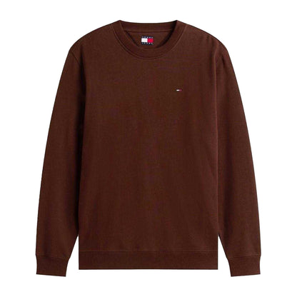 Brown - Front - Tommy Jeans Mens Fleece Lined Sweatshirt