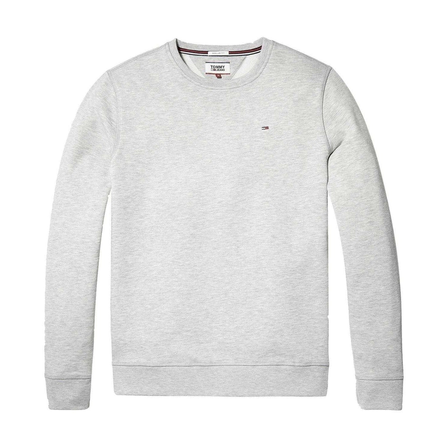 Grey Heather - Front - Tommy Jeans Mens Fleece Lined Sweatshirt