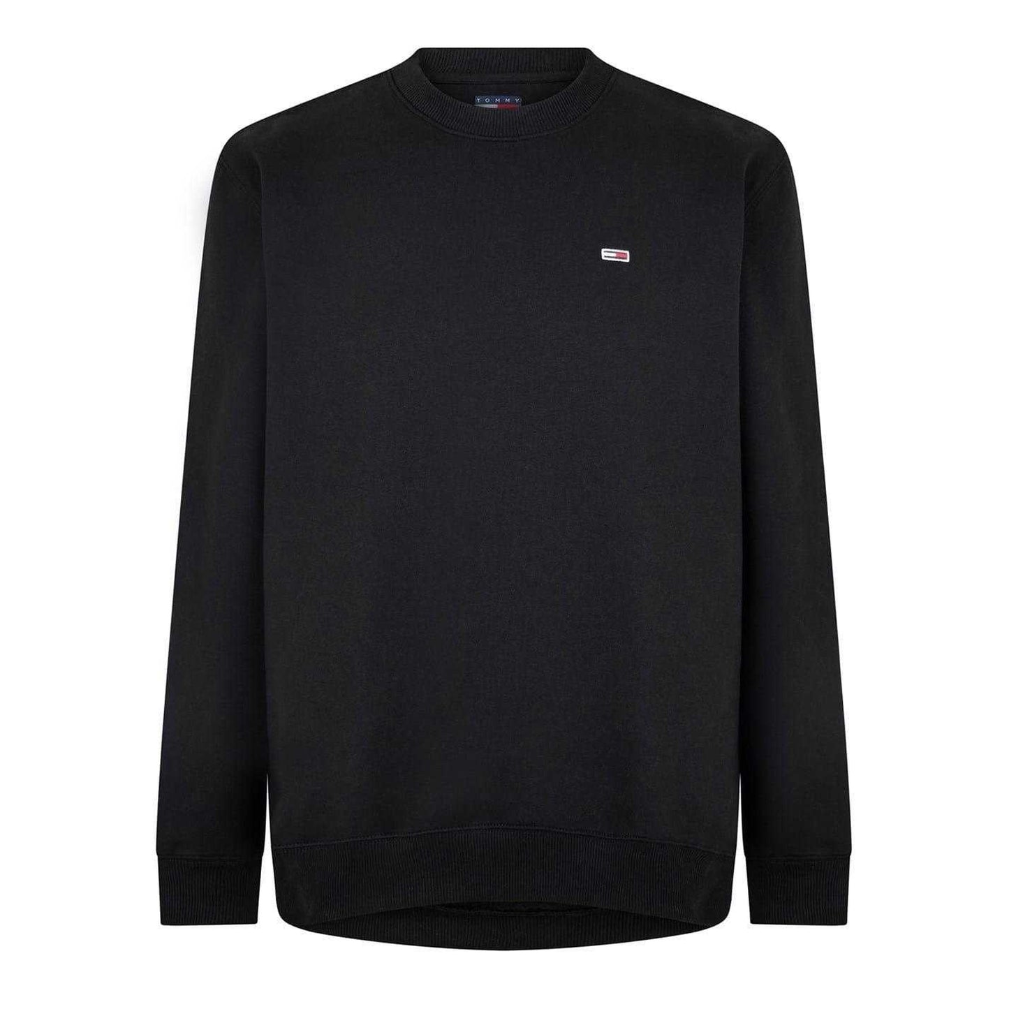 Black - Front - Tommy Jeans Mens Fleece Lined Sweatshirt