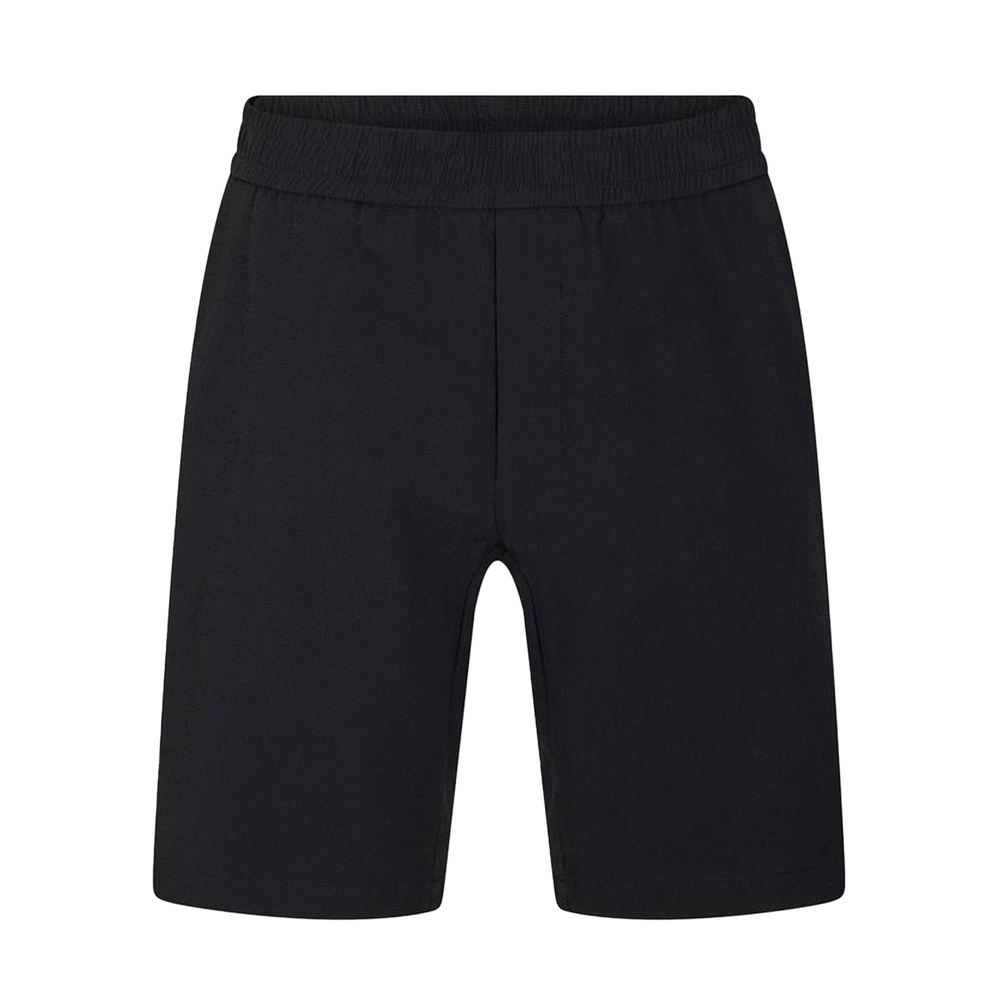 Black - Front - Boss Mens Flex Elasticated Waist Relaxed Fit Shorts
