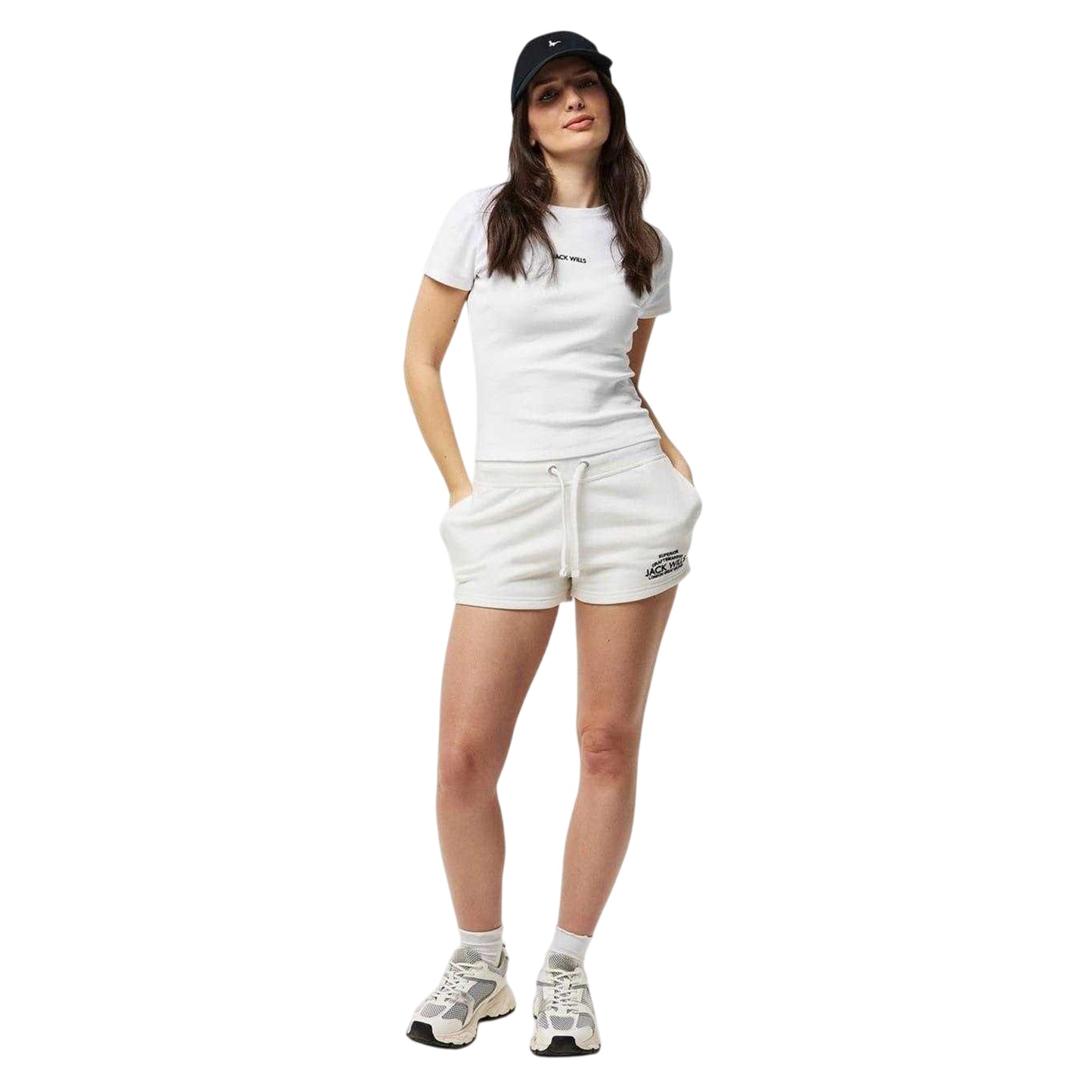 White - Side - Jack Wills Womens-Ladies Cotton T-Shirt