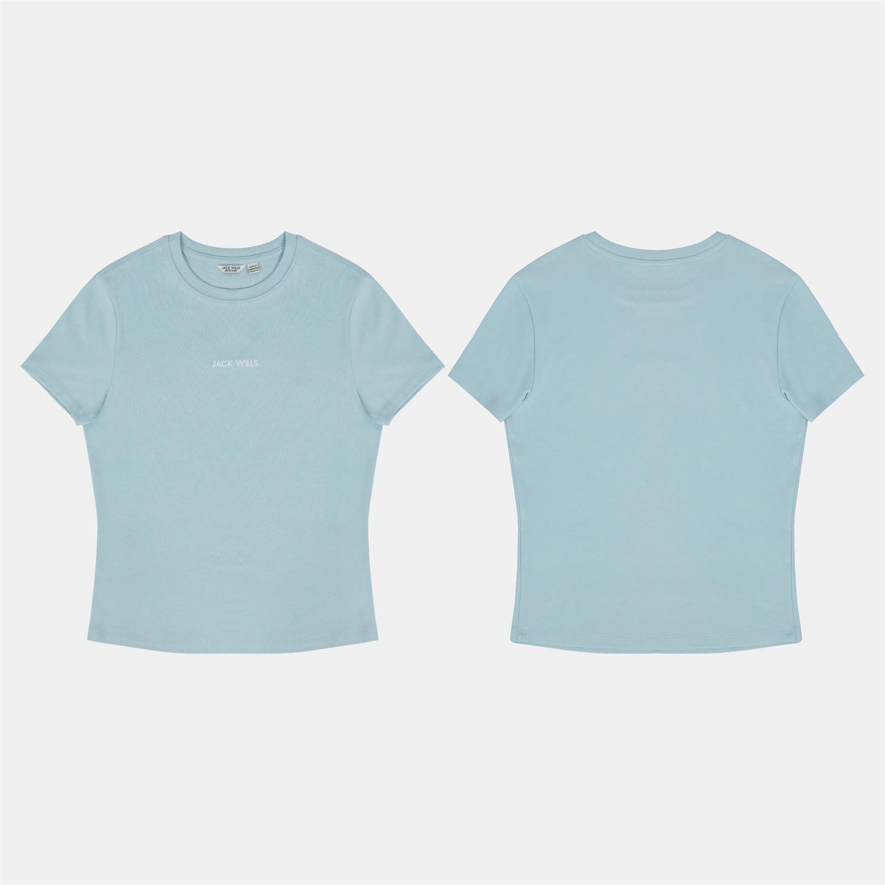 Blue - Side - Jack Wills Womens-Ladies Cotton T-Shirt