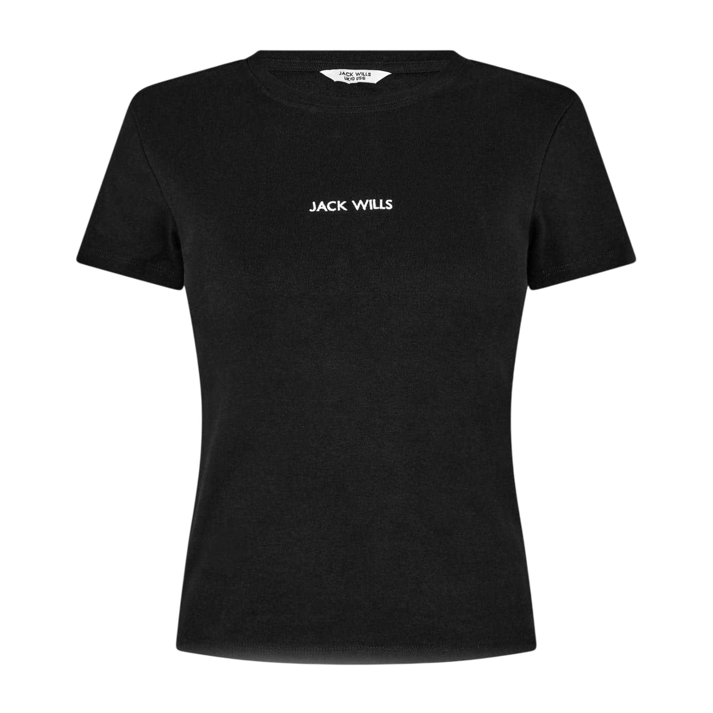 Black - Front - Jack Wills Womens-Ladies Cotton T-Shirt
