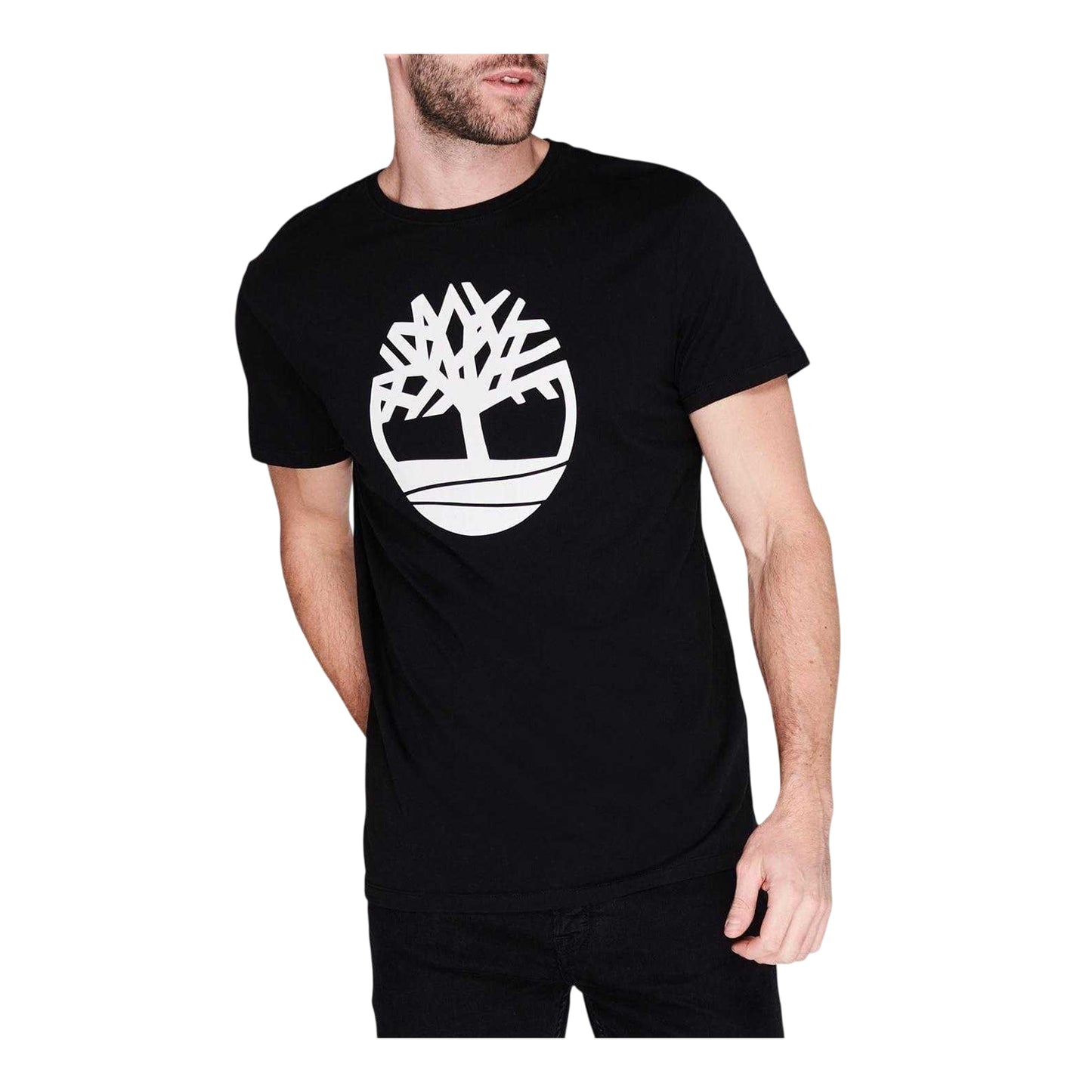 Black - Side - Timberland Mens Logo T-Shirt