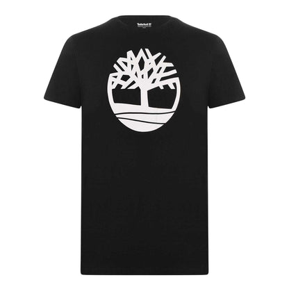 Black - Front - Timberland Mens Logo T-Shirt