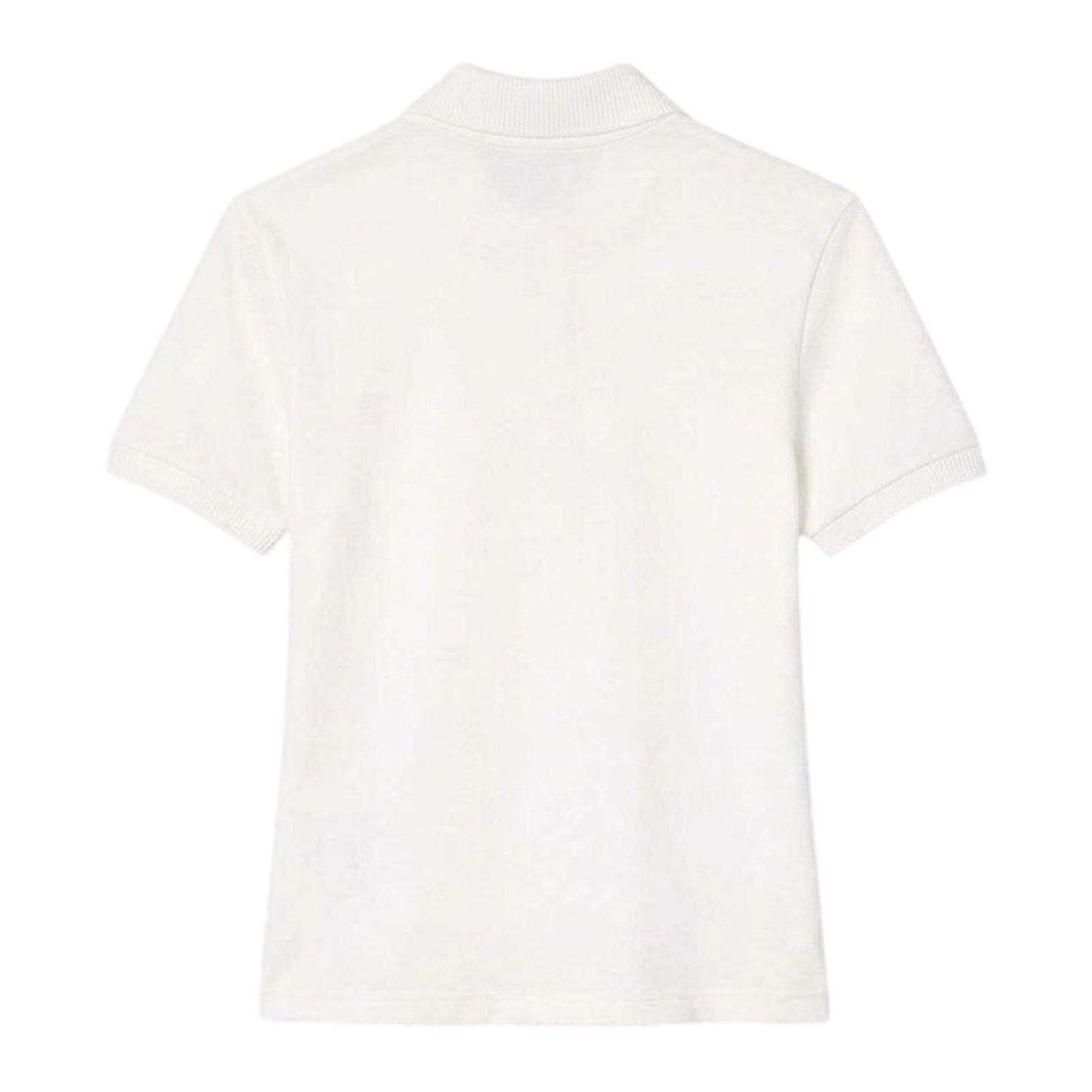 Cream - Back - Lacoste Womens-Ladies Terry Slim Short-Sleeved Polo Shirt