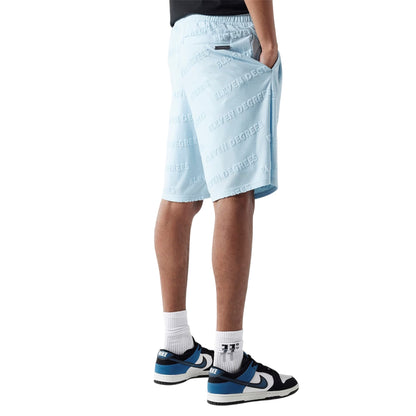 Ice Blue - Back - 11 Degrees Mens Towelling Elasticated Waist Shorts