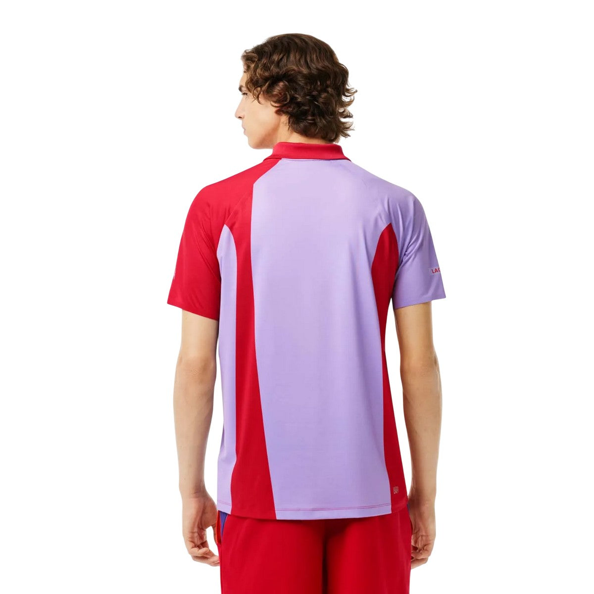 Red - Back - Lacoste Mens Novak Djokovic Sport Polo Shirt