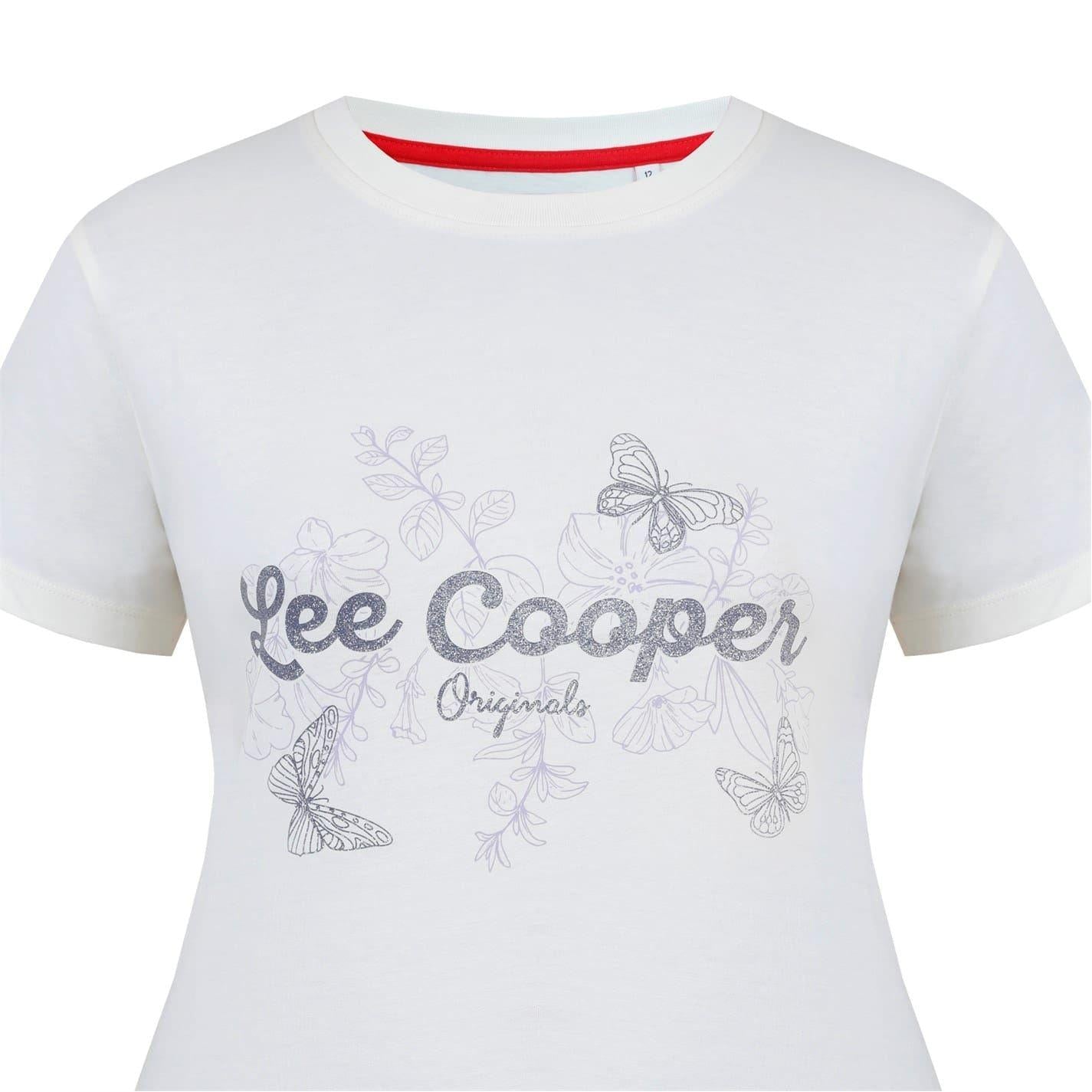 Cream - Lifestyle - Lee Cooper Womens-Ladies Classic Flowers T-Shirt