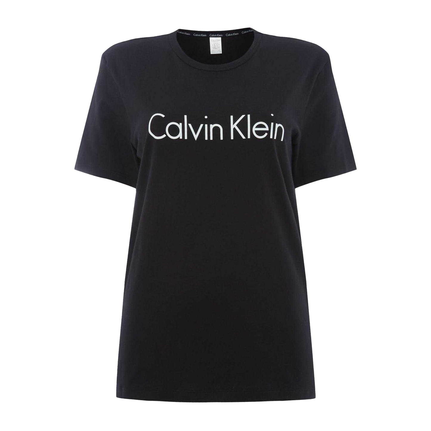 Black - Front - Calvin Klein Unisex Adult Logo Cotton T-Shirt