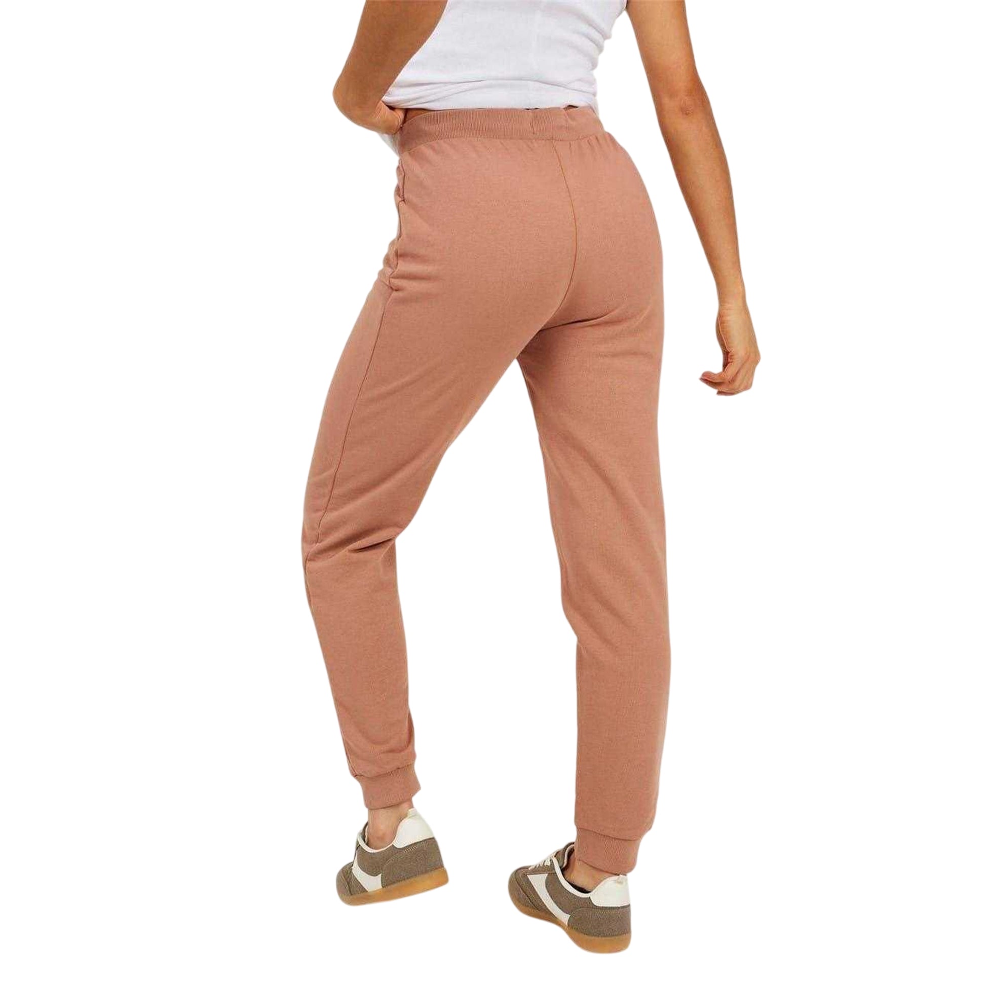 Taupe - Back - Brave Soul Womens-Ladies Skinny Jogging Bottoms