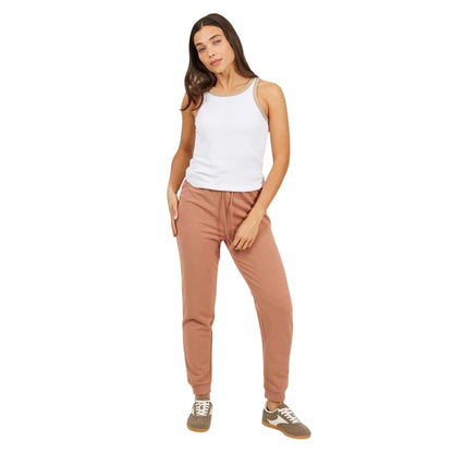 Taupe - Side - Brave Soul Womens-Ladies Skinny Jogging Bottoms