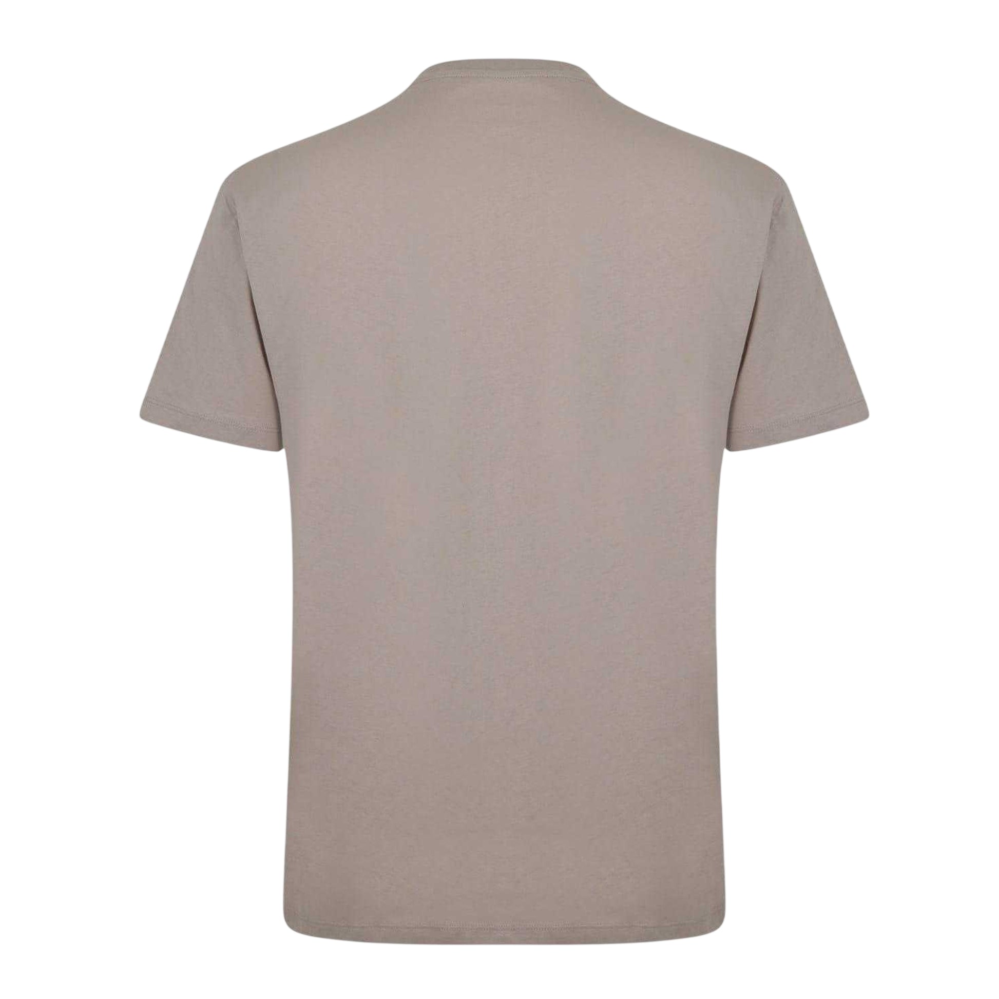 Beige - Back - Armani Exchange Mens Logo Cotton T-Shirt