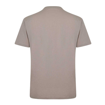 Beige - Back - Armani Exchange Mens Logo Cotton T-Shirt