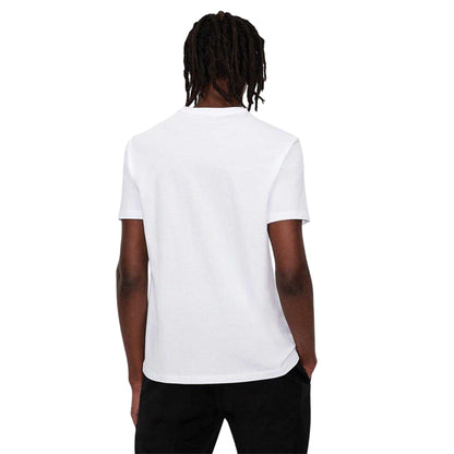 White - Back - Armani Exchange Mens Logo Cotton T-Shirt