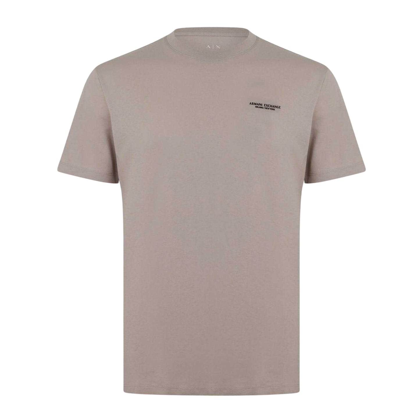 Beige - Front - Armani Exchange Mens Logo Cotton T-Shirt