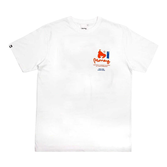 White - Front - Money Unisex Adult Single Jersey T-Shirt
