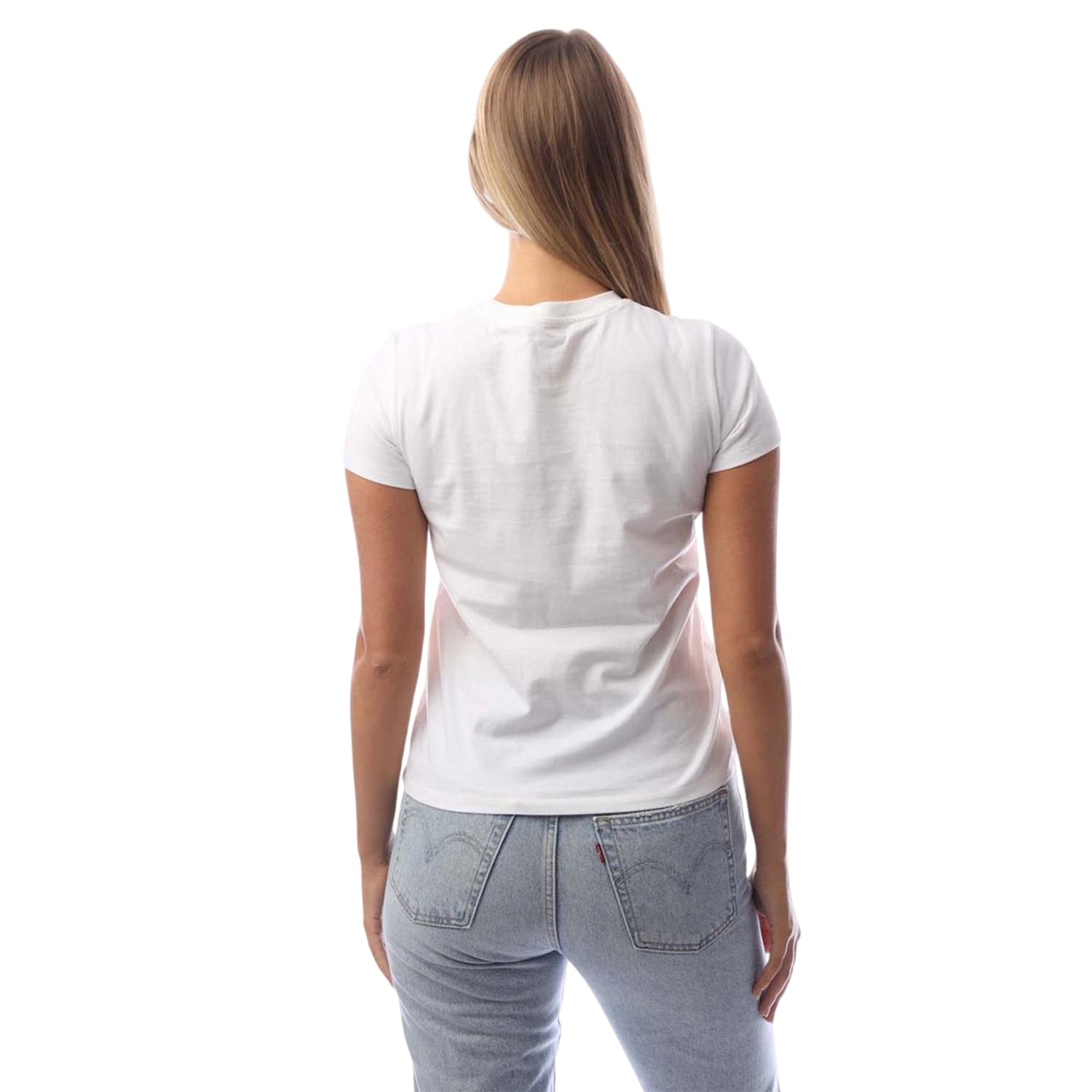 Bright White - Back - Levis Womens-Ladies Patchwork T-Shirt