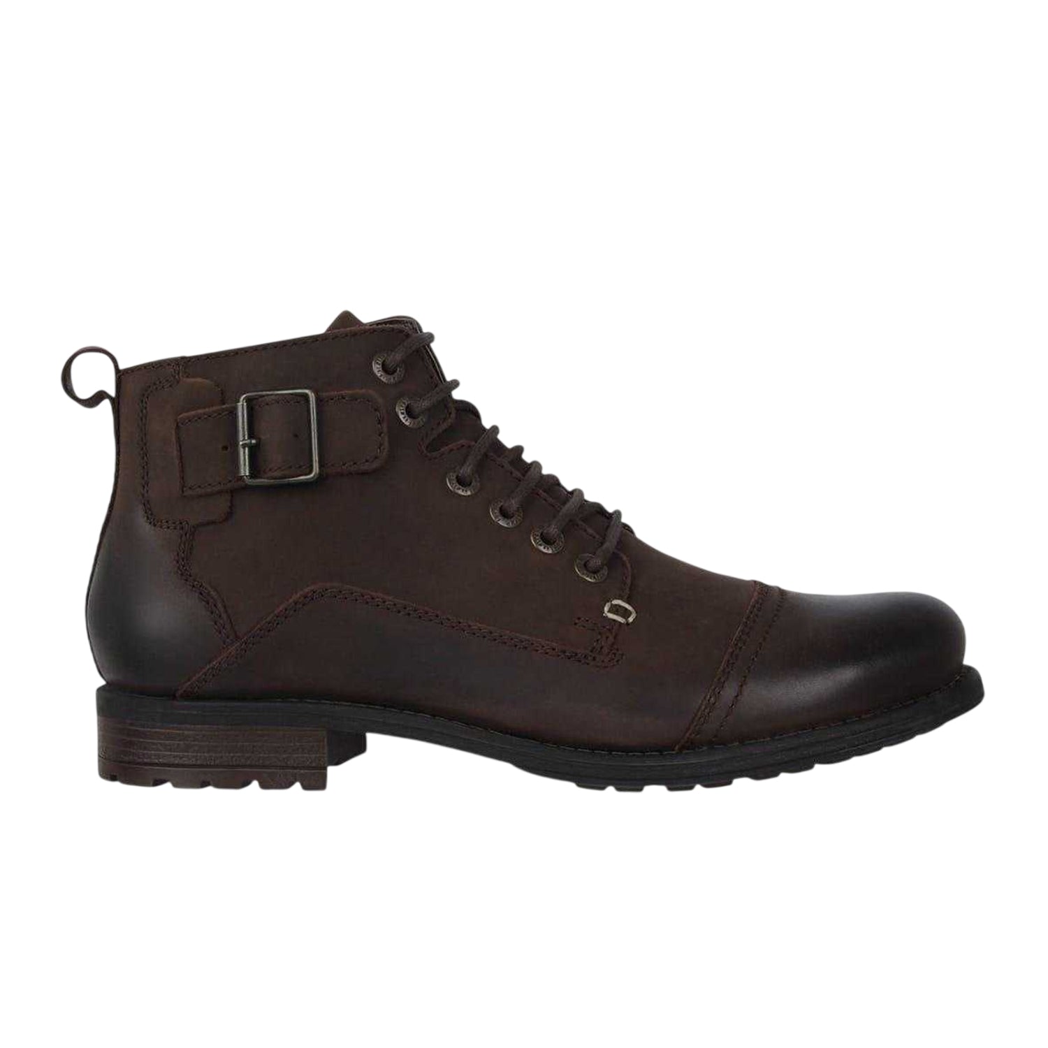 Brown - Front - Firetrap Mens Webb Buckle Detail Boots