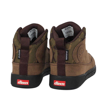 Brown - Back - Diem Mens Waterproof Shoes