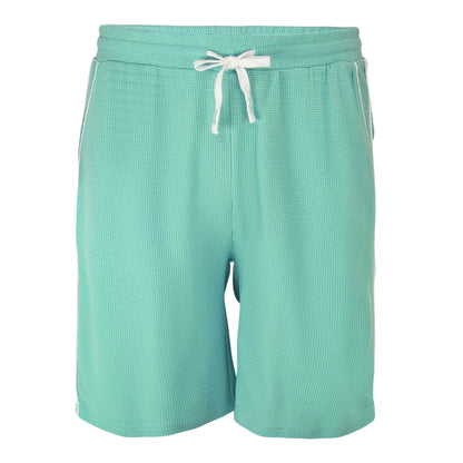 Light Green - Front - Fabric Mens Cotton Blend Shorts