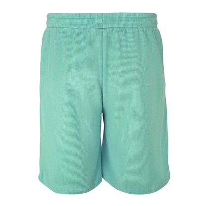 Light Green - Back - Fabric Mens Cotton Blend Shorts