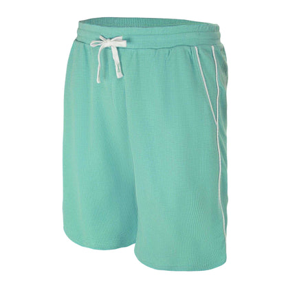 Light Green - Side - Fabric Mens Cotton Blend Shorts