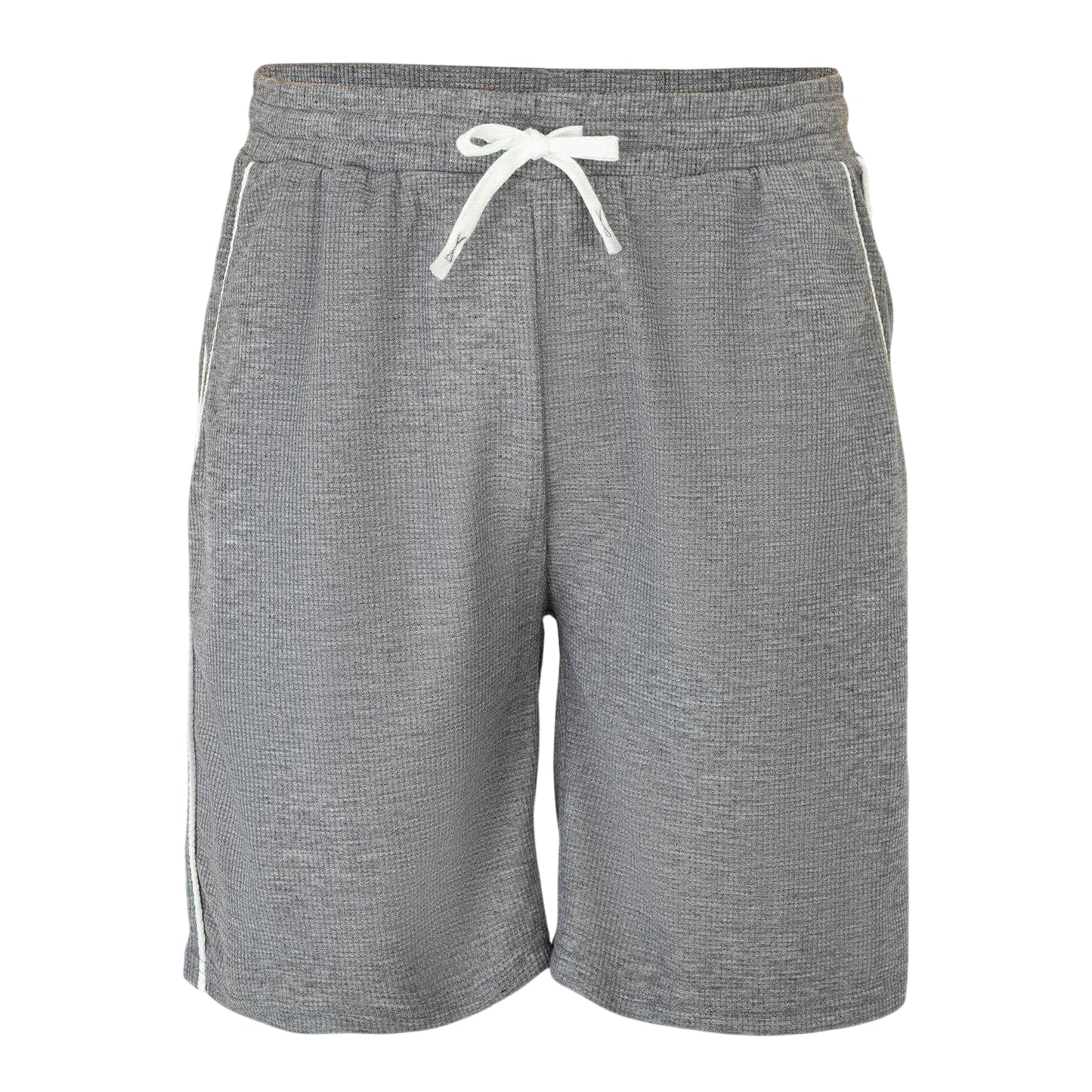 Light Grey - Front - Fabric Mens Cotton Blend Shorts