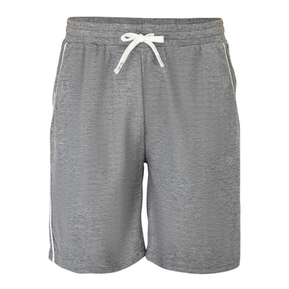 Light Grey - Front - Fabric Mens Cotton Blend Shorts