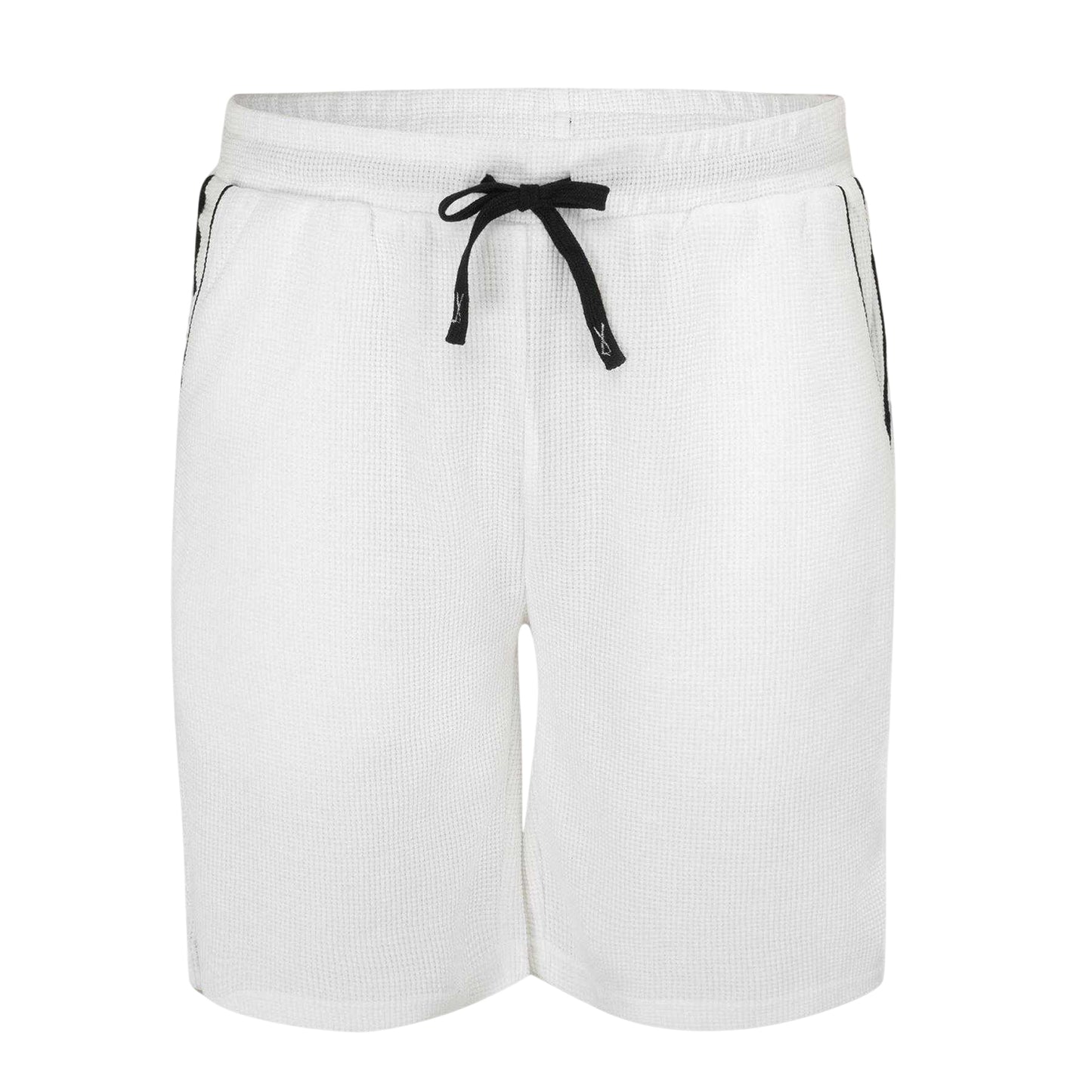 White - Front - Fabric Mens Cotton Blend Shorts