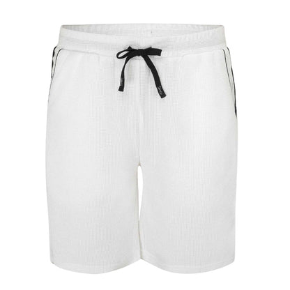 White - Front - Fabric Mens Cotton Blend Shorts