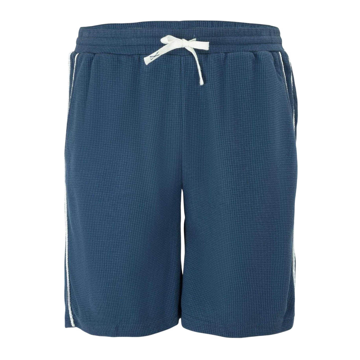 Dark Blue - Front - Fabric Mens Cotton Blend Shorts