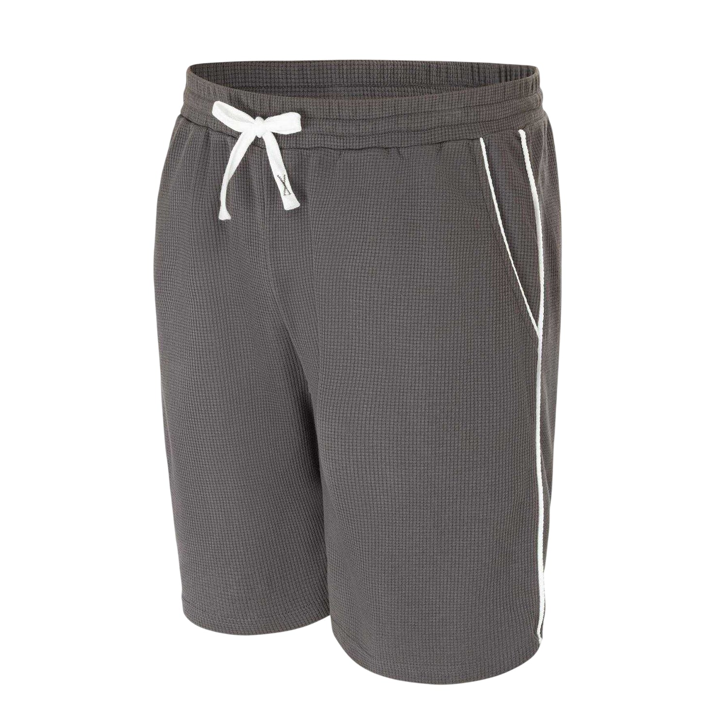 Dark Grey - Side - Fabric Mens Cotton Blend Shorts