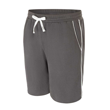 Dark Grey - Side - Fabric Mens Cotton Blend Shorts