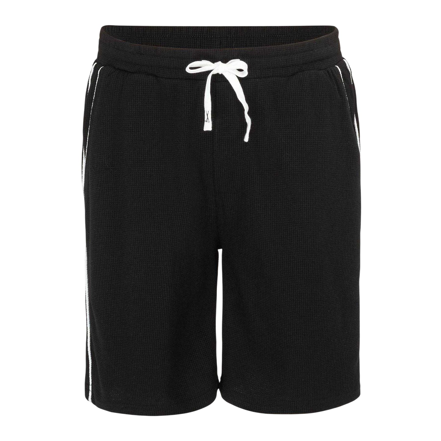 Black - Front - Fabric Mens Cotton Blend Shorts