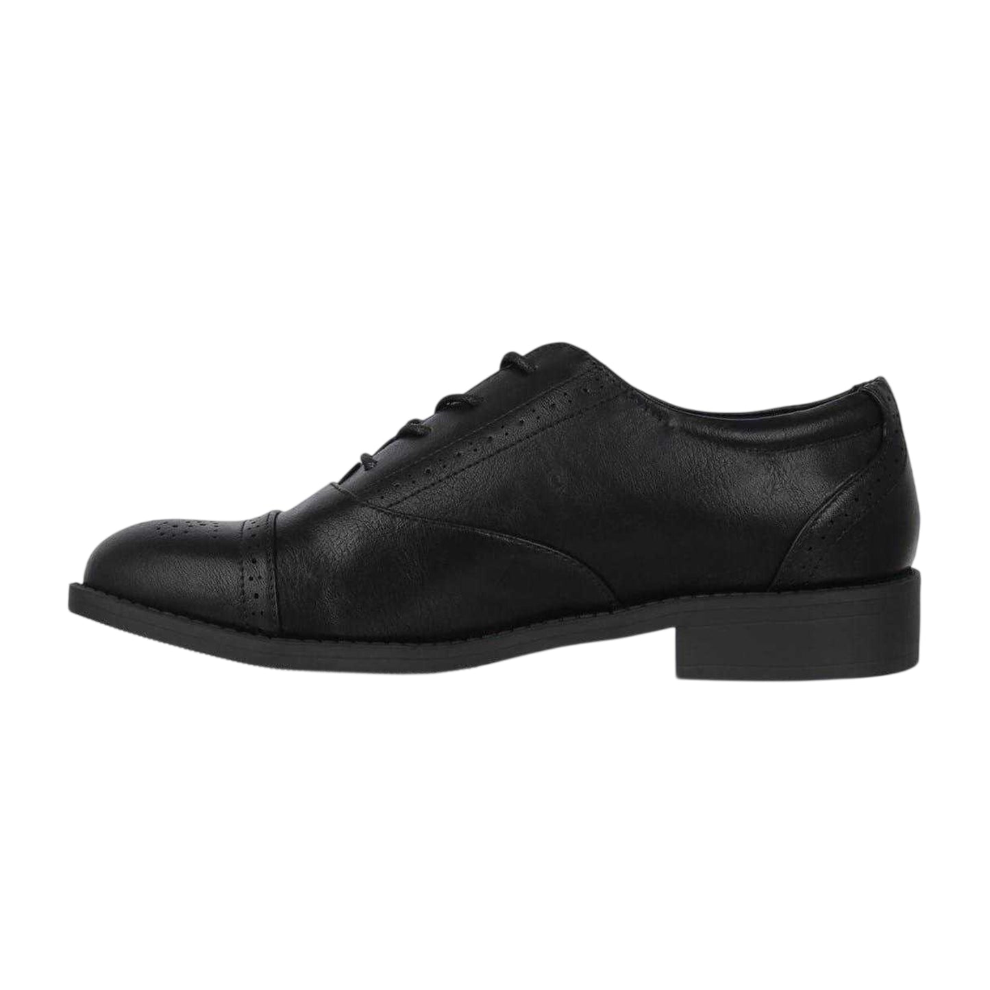 Black - Side - Miso Womens-Ladies Bobbi Low Heel Brogues