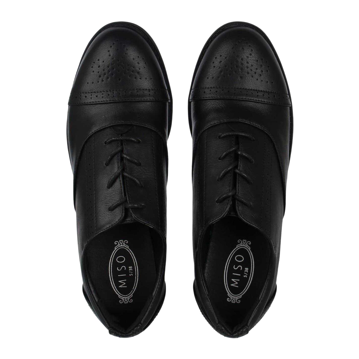 Black - Lifestyle - Miso Womens-Ladies Bobbi Low Heel Brogues