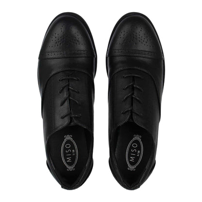 Black - Lifestyle - Miso Womens-Ladies Bobbi Low Heel Brogues