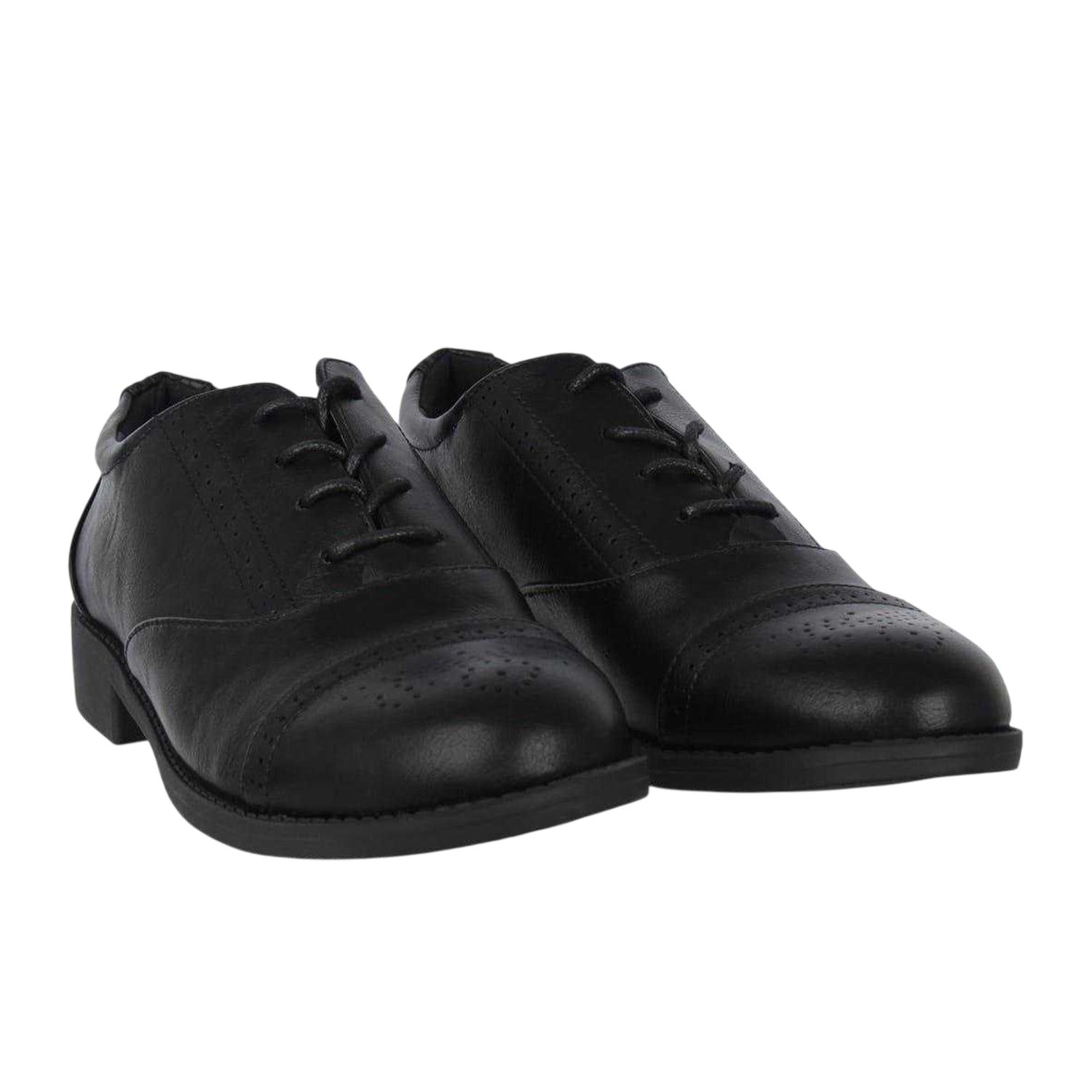 Black - Pack Shot - Miso Womens-Ladies Bobbi Low Heel Brogues