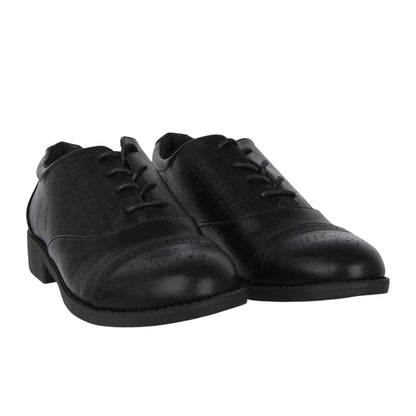 Black - Pack Shot - Miso Womens-Ladies Bobbi Low Heel Brogues