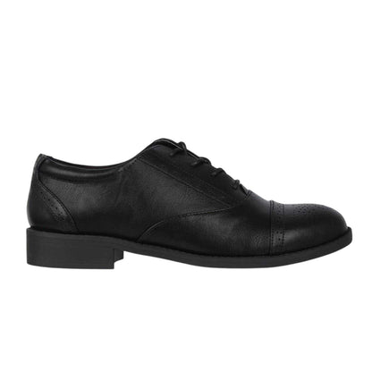 Black - Front - Miso Womens-Ladies Bobbi Low Heel Brogues