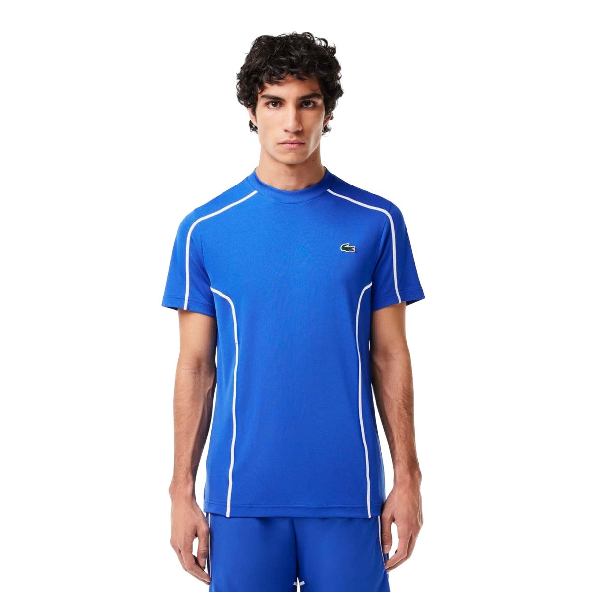 Blue - Pack Shot - Lacoste Mens Pique Tennis T-Shirt