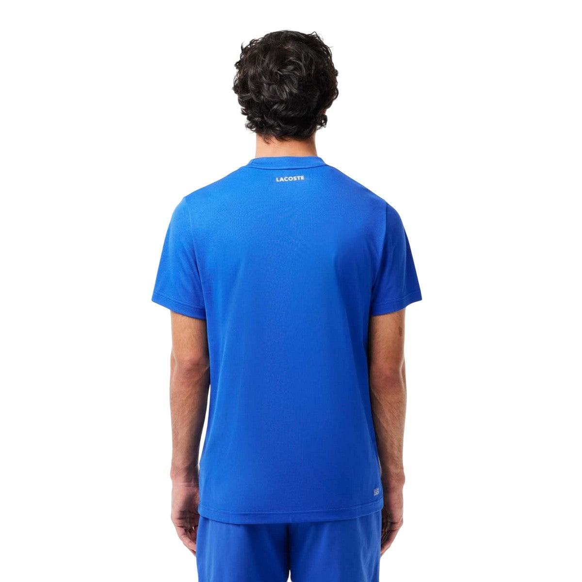 Blue - Back - Lacoste Mens Pique Tennis T-Shirt