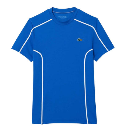 Blue - Front - Lacoste Mens Pique Tennis T-Shirt