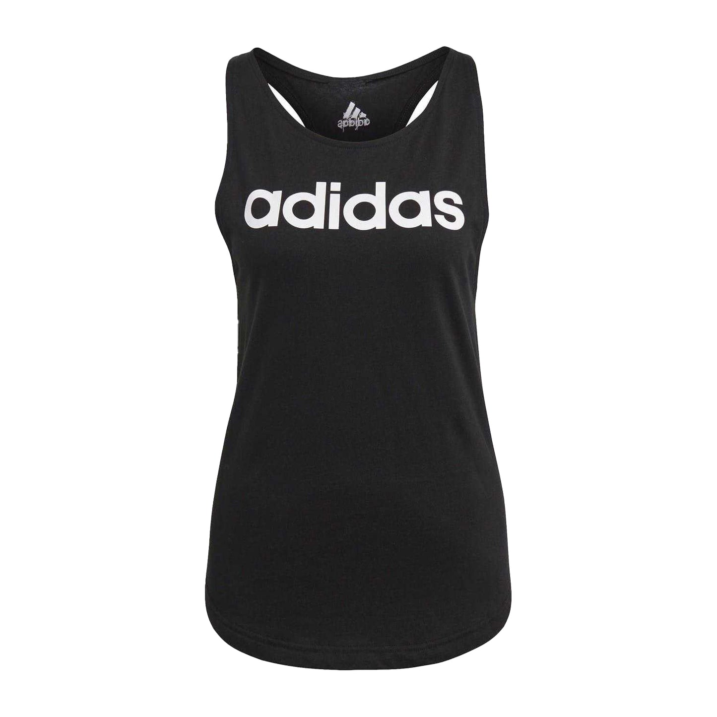 Black-White - Front - Adidas Womens-Ladies Essentials Loose Tank Top