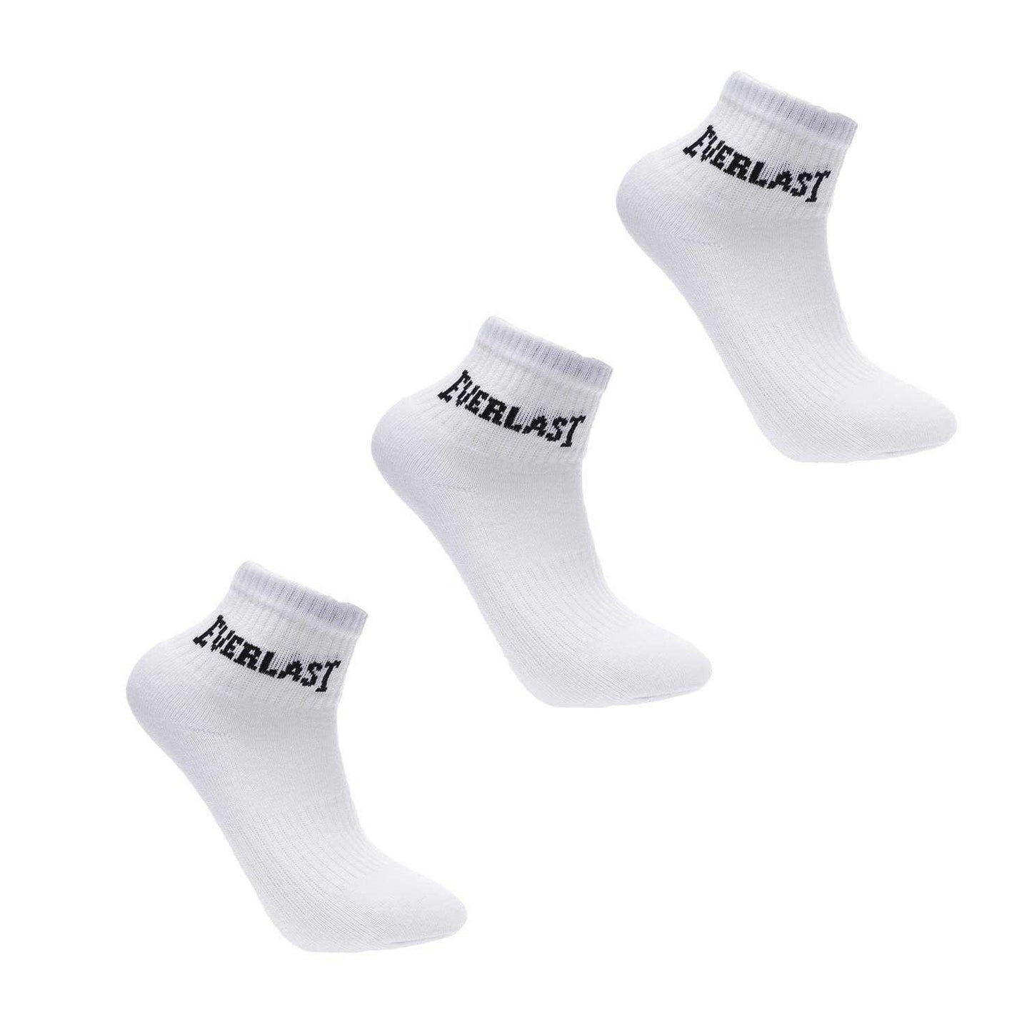 White - Front - Everlast Childrens-Kids Quarter Socks (Pack of 3)