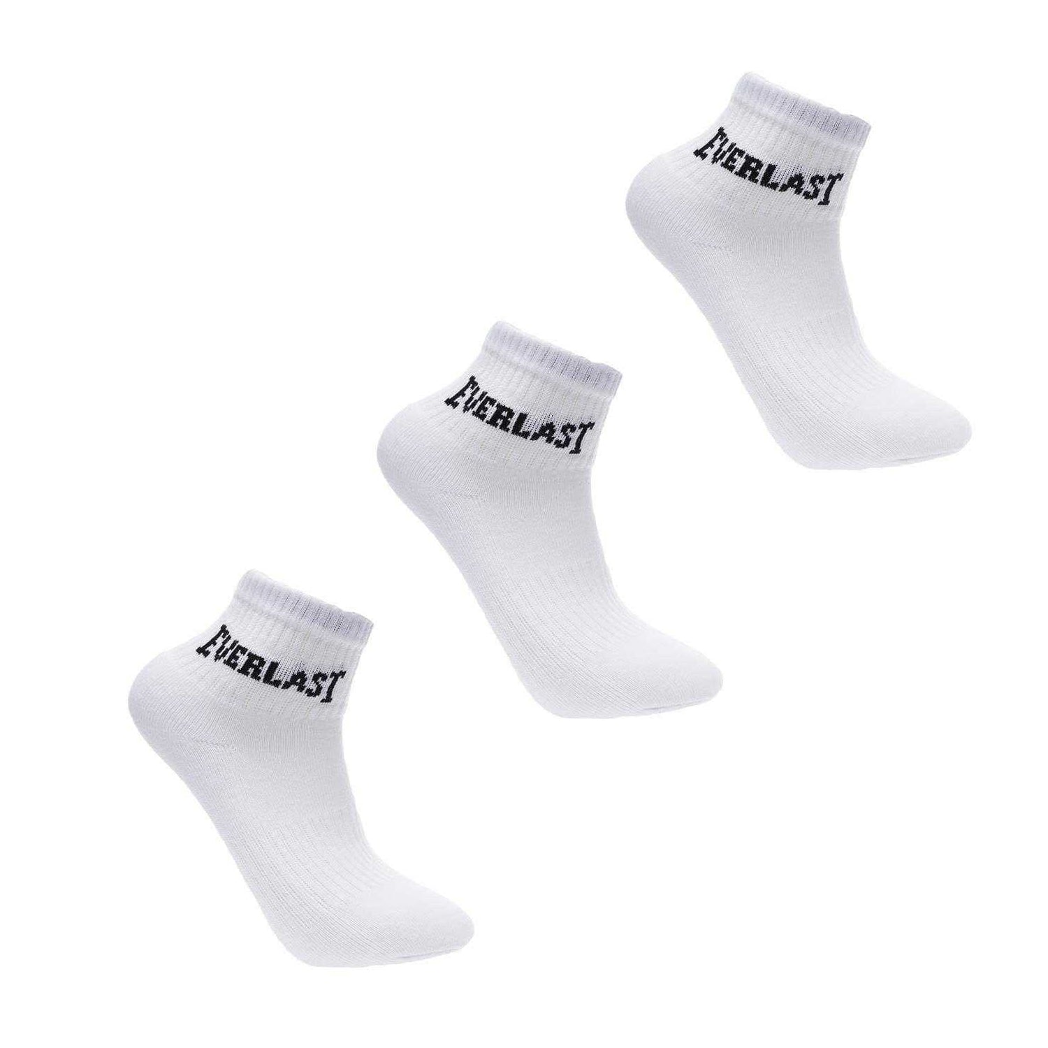 White - Front - Everlast Childrens-Kids Quarter Socks (Pack of 3)