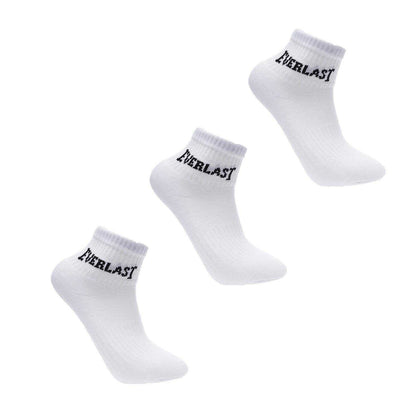 White - Front - Everlast Childrens-Kids Quarter Socks (Pack of 3)