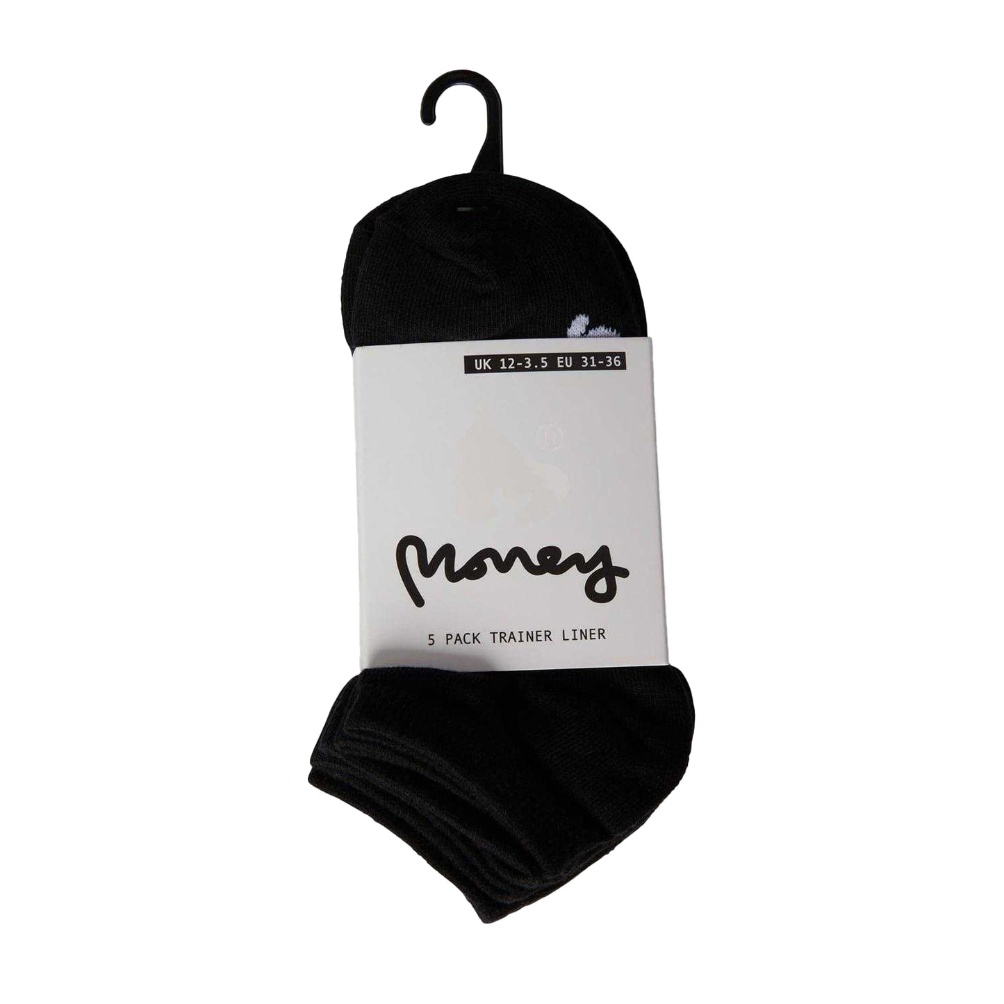 Black - Front - Money Childrens-Kids Zena Liner Socks (Pack of 5)