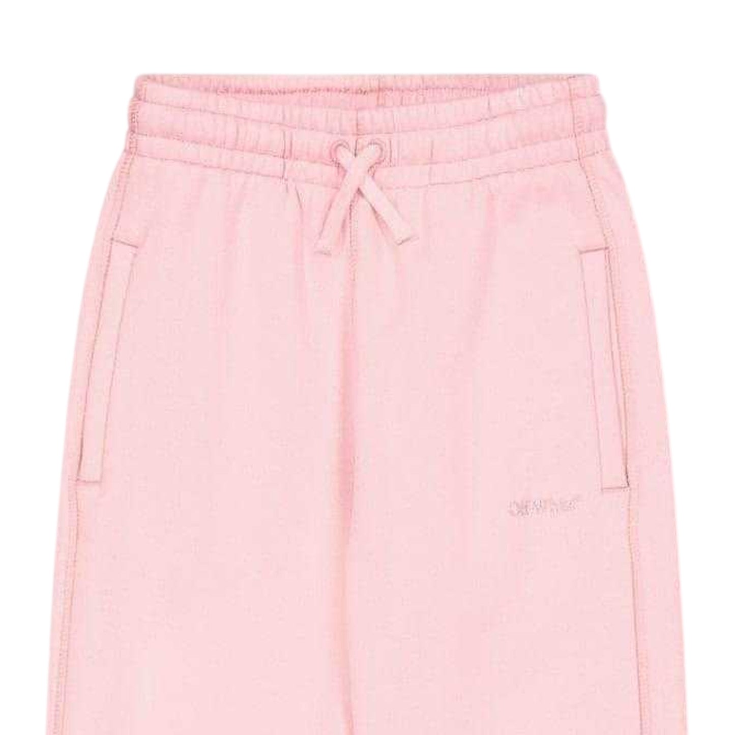Pink - Back - Off White Childrens-Kids Plain Jogging Bottoms
